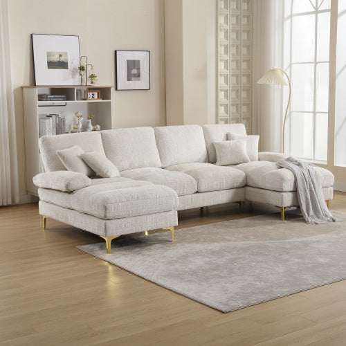 Modular Sofa with Double Chaise – U-Shaped Sectional Couch