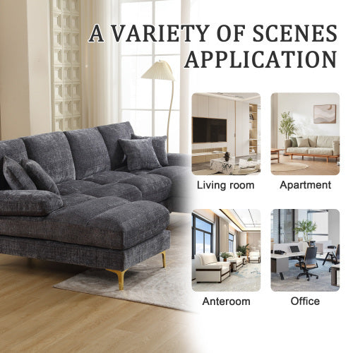 Modular Sofa with Double Chaise – U-Shaped Sectional Couch