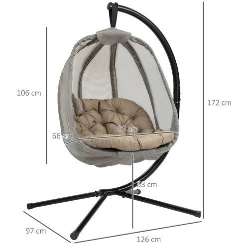 Hanging Egg Chair – Indoor & Outdoor Swing Chair with Stand