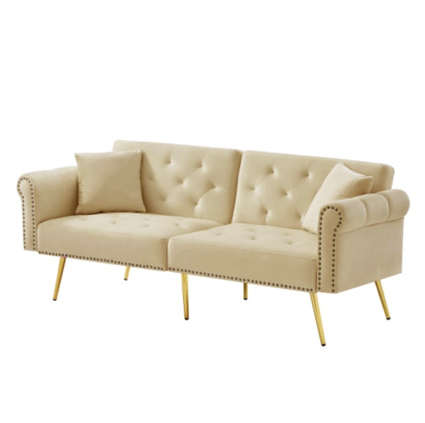 Modern 2-Seater Sofa Bed – Compact Convertible Couch
