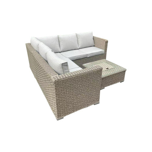 Patio Furniture Set – Outdoor Rattan Sofa with Cushions