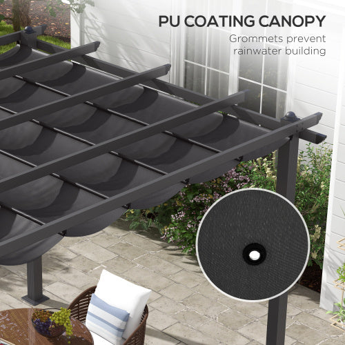 Aluminium Pergola, With Retractable Roof -3x3m