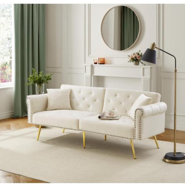 Modern 2-Seater Sofa Bed – Compact Convertible Couch
