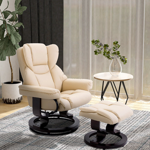 360 Swivel Recliner Chair With Footstool
