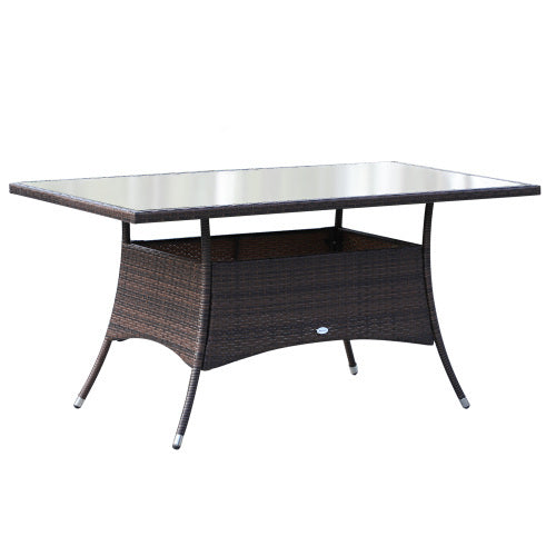 6 Seater Rattan Dining Set With Cushions