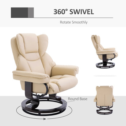 360 Swivel Recliner Chair With Footstool