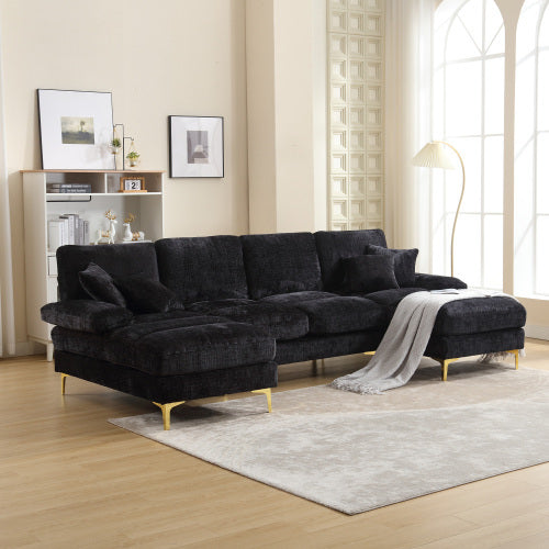 Modular Sofa with Double Chaise – U-Shaped Sectional Couch