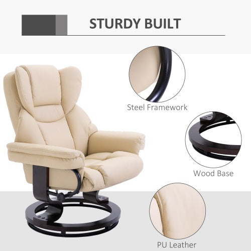 360 Swivel Recliner Chair With Footstool